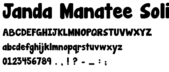 Janda Manatee Solid font
